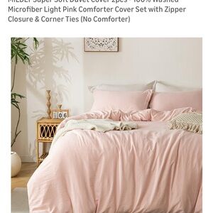 Milly Soft Pink Duvet Set with Sham